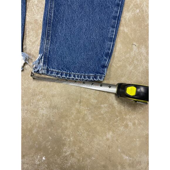 Carhartt Relaxed Fit Jeans Men’s 36x32 Blue Denim Workwear Made in Mexico - Picture 3 of 4